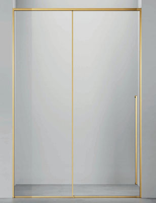 Edelstahl, Schiebetür, minimalistisches Design, Bad Dusche.